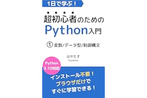 1日で学ぶ！超初心者のためのPython入門①: 変数/データ型/制御構文