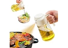 YARRAMATE Oil Sprayer for Cooking, 2 in 1 Olive Oil Dispenser Bottle for Kitchen, 17oz/500ml Glass Oil Bottle with Premium No