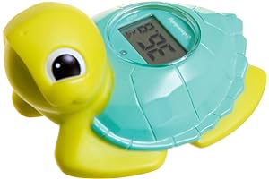 Dreambaby Turtle Baby Bath Thermometer - Instant Read Digital Thermometer for Water and Room Temperature - Floating Baby Bath