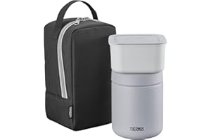 Thermos Vacuum Insulated Soup Lunch Set, 13.5 fl oz (400 ml), Black Gray, JBY-801 BKGY