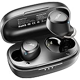 TOZO A1 Mini Wireless Earbuds Bluetooth 5.3 in Ear Light-Weight Headphones Built-in Microphone, Immersive Premium Sound Long 