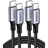 UGREEN 2 Pack USB C to USB C Charger Cable, Type C 100W PD Fast Charging Cord Compatible with iPhone 16 Pro Max/15, MacBook P