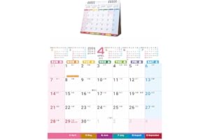 【2024年4月始まり】Supracing シュプレーシング 卓上カレンダー 【2024年4月-2025年3月】 ６か月ひと目 卓上カレンダー 実用性アップ (日曜日)