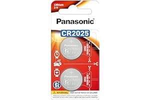 Panasonic CR2025 3V Coin Lithium Battery (Pack of 2)