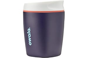 Owala SmoothSip Insulated Stainless Steel Coffee Tumbler, Reusable Iced Coffee Cup, Hot Coffee Travel Mug, BPA Free, 10 oz, N