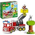 LEGO DUPLO Rescue Fire Engine 10969 Building Toy; Firefighter and Fire Engine with Lights and Siren for Kids Aged 2+