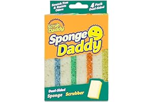 Sponge Daddy - Multipurpose Cleaning Scrubber and Sponge - One Side for Scrubbing, the Other for Mopping Up - Scratch Free, O