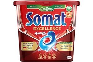 Somat Excellence 4-in-1 Dishwasher Capsules (45 Pack)