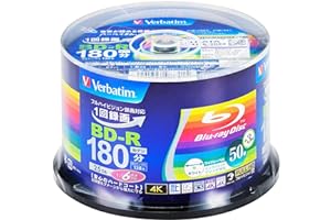 Verbatim バーベイタム 1回録画用 ブルーレイディスク BD-R 25GB 50枚+3枚増量パック インクジェットプリンタ対応 ホワイト 片面1層 1-6倍速