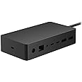 Microsoft Surface Dock 2: multiple ports including USB-C, gigabit ethernet, USB-A and 3.5mm audio jack, Supports dual 4K at 6