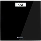 NUTRI FIT Digital Bathroom Scale Body Weight Scales 400 lbs Ultra Slim Most Accurate for Gym Yoga Studio with Large Backlit D