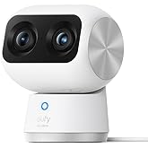 eufy Security Indoor Cam S350, Dual Cameras, 4K UHD Resolution Security Camera with 8× Zoom and 360° PTZ, Human/Pet AI, Ideal