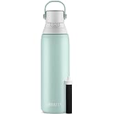 Brita Stainless Steel Premium Filtering Water Bottle, BPA-Free, Reusable, Insulated, Replaces 300 Plastic Water Bottles, Filt