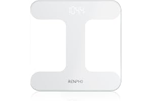 RENPHO Bathroom Scale for Body Weight, Weighing Scale for People, Body Scale with Bright LED Display, Most Accurate to 0.1lb,