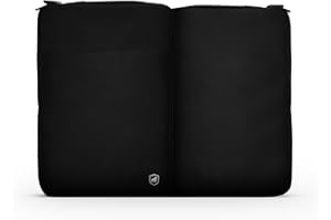 Gshield Capa Case para Notebook Aveludada com Alça e Bolso Externo com Zíper, Survivor Preta (15,6-17,3" Polegadas - 32x42 cm