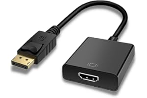 Cabo Adaptador Displayport Para Hdmi Conversor Vídeo Ultra HD 1080p Entrada Displayport (DP) Macho e Saída HDMI Fêmea Vídeo e