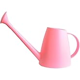 Layboo Household Long Spout Big Shower Head Watering Can for Indoor Outdoor Plants 1.8L Watering Pot (Pink)