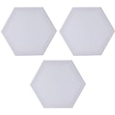 3 Pcs 12.5cm Blank Paint Board Hexagon Shaped White Painting Canvas Portable Thicken Drawing Art Board Panel for Students