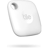 Tile Mate 1-Pack, White. Bluetooth Tracker, Keys Finder and Item Locator; Up to 250 ft. Range. Up to 3 Year Battery. Water-Re