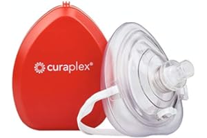Curaplex CPR Pocket Mask with Oxygen Inlet and Carrying Case