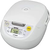 Tiger JBV-S18U 10-Cup Microcomputer Controlled 4-in-1 Rice Cooker (White)