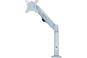 Suporte Articulado Para Monitor Zinnia Nimbo 100, Com Pistão a Gás, Ajustável e Ergonômico, 17" a 27", Branco