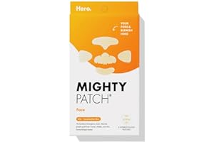 Mighty Patch™ Face Patch from Hero Cosmetics - XL Hydrocolloid Face Mask for Acne, 5 Large Pimple Patches for Zit Breakouts o