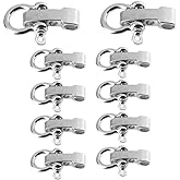 Hewnda 10 Sets Stainless Steel Bow Shackle - of Alloy Umbrella Rope Buckle, Adjustable D Buckle Umbrella Rope Bracelet Buckle