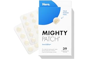 Mighty Patch Hero Cosmetics Invisible+ Patch - Daytime Hydrocolloid Acne Pimple Patches for Covering Zits and Blemishes, Ultr
