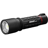 Coast XP9R 1200 Lumen USB-C RECHARGEABLE-DUAL POWER LED Flashlight With PURE BEAM SLIDE FOCUS And Top Grade Aluminum Build