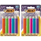 BIC Classic Lighters, Pocket Style, Lighter for Candles, Assorted Colors (Packaging May Vary), 10-Count Pack