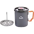 widesea Camping Coffee Pot 750ML, French Press Coffee Maker,Lightweight Backpacking Pot with Collapsible Handle For Camping,H