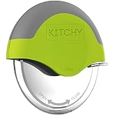 Kitchy Pizza Cutter Wheel with Protective Blade Cover, Ergonomic Pizza Slicer (Green)