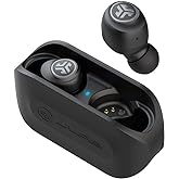 JLab Go Air True Wireless Bluetooth Earbuds + Charging Case, Black, Dual Connect, IP44 Sweat Resistance, Bluetooth 5.0 Connec