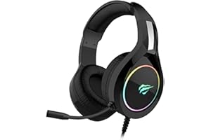 Havit HV-H2232d - Fone de Ouvido, Gamer, Iluminação RGB, com Microfone, Falante de 50mm, Conector 3.5mm