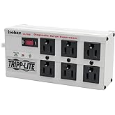 Tripp Lite ISOBAR6Ultra Isobar 6 Outlet Surge Protector Power Strip, 6ft Cord, Right-Angle Plug, Metal, Lifetime Limited Warr