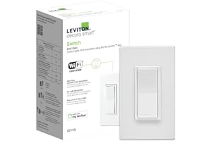 Leviton Decora Smart Switch, Wi-Fi 2nd Gen, Neutral Wire Required, Works with Matter, My Leviton, Alexa, Google Assistant, Ap
