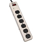 Tripp Lite 6 Outlet Surge Protector Power Strip, 6ft Cord, Commercial-Grade, Metal, (PM6SN1)