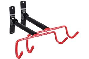 DIRZA Bike Wall Mount Bike Hanger 2 Pack Foldable Bicycle Storage Horizontal Bike Rack Bike Hook for Garage Indoor Shed with 