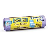 Dover-Roll Odor Defense Banheiro & Pia Lilás, Rolo com 50 Sacos para Lixo Pure Fresh