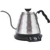 HARIO Power Kettle with Temperature Control"Buono N" EVT-80-HSV (SILVER × BLACK)【Japan Domestic Genuine Products】【Ships from 