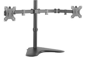 ELG T1224N - Suporte Ergonômico Articulado de Mesa para 2 Monitore de 17'' a 32'' com Peso Máximo de 8kg em Cada Braço