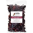 4oz Dried Hibiscus Flowers perfect for Tea and Mexican Agua Fresca, Flor de Jamaica, Whole Flowers and Petals by 1400s Spices