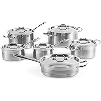 Lagostina’s Commercial Capsule Technology Stainless Steel Kitchen Pots and Pans Set, 12 piece cookware set, Oven and Dishwash