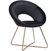DUHOME Modern Accent Velvet Chairs Dining Chairs Single Sofa Comfy Upholstered Arm Chair Living Room Furniture Mid-Century Le