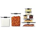 Rubbermaid 16-Piece Brilliance Food Storage Containers with Lids for Pantry, Lunch, Meal Prep, and Leftovers, Dishwasher Safe