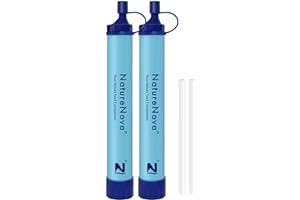 Personal Water Filter Straw Outdoor Portable Filtration Emergency Survival Gear Water Solutions Tactical Gear for Hiking Camp