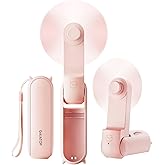 Gaiatop Portable Handheld Fan, Foldable Small Fan, Mini Hand Held Fan with USB Rechargeable 2000mAh Battery, Eyelash Fan for 