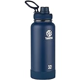 Takeya Actives 32 oz Vacuum Insulated Stainless Steel Water Bottle with Spout Lid, Premium Quality, Midnight Blue