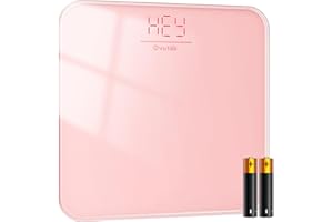 Ovutek Bathroom Scale for Body Weight, Highly Accurate Digital Weighing Machine for People, Upgraded Batteries Included, Comp